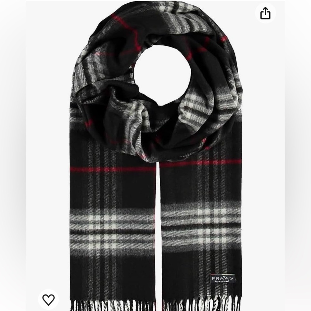 FRAAS 100% acrylic - feel Coshmink Plaid Men’s Scarf